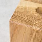 HOCHO Eikenhouten Vaas 55x55x70 mm – Met Glazen Buisje vo., Ophalen of Verzenden, Nieuw