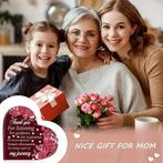 Hart van epoxy rood met bloemen thank you for listning,, Hobby en Vrije tijd, Ophalen of Verzenden, Nieuw