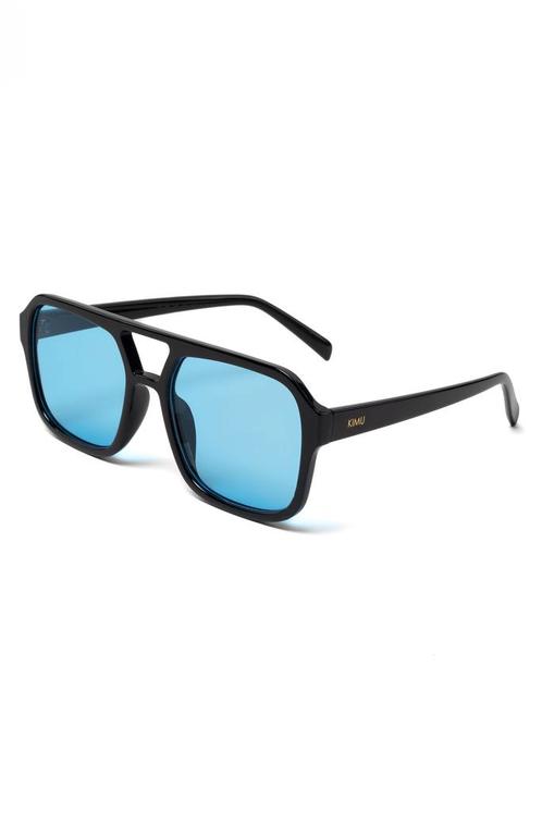 Influencer Zonnebril Blauwe Glazen Zwart Montuur Social Medi, Hobby en Vrije tijd, Feestartikelen, Carnaval, Feestartikel, Nieuw