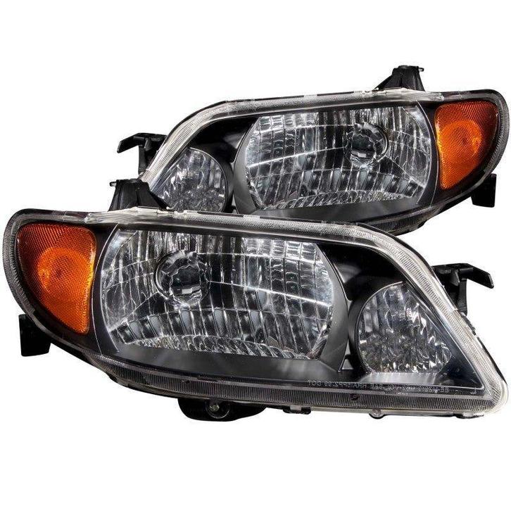 ANZO 2001-2003 Mazda Protege Crystal Headlights Black -, Auto-onderdelen, Verlichting, Ophalen of Verzenden