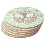 Levensboom / Tree of life onderzetters set van 6, Huis en Inrichting, Woonaccessoires | Kandelaars en Kaarsen, Verzenden, Nieuw