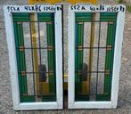 300 stuks glas in lood ramen antieke ramen gebruikte ramen, Ophalen of Verzenden, Gebruikt, Gevelraam of Ruit, Glas in lood