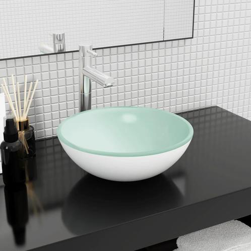 vidaXL Wasbak 35x12 cm gehard glas wit, Doe-het-zelf en Verbouw, Sanitair, Nieuw, Verzenden