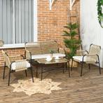 TRUUSK 4-delige Tuinmeubelset, Loungemeubel, 110 Cm X 65 Cm, Verzenden, Nieuw