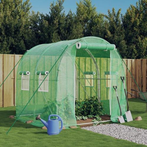 vidaXL Tuinkas met stalen frame 4 m² 2x2x2 m, Tuin en Terras, Kassen, Nieuw, Verzenden