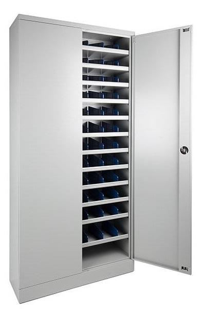 Vakkenkast Grijs Gesloten 200x100x35cm incl. 72, Zakelijke goederen, Kantoor en Winkelinrichting | Magazijn, Stelling en Opslag