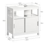 Wastafel Onderkast met Schuifdeuren en Open Vak, Verzenden, Nieuw