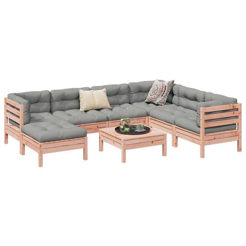 vidaXL 8-delige Loungeset met kussens massief douglas, Tuin en Terras, Tuinsets en Loungesets, Loungeset, Nieuw, Verzenden