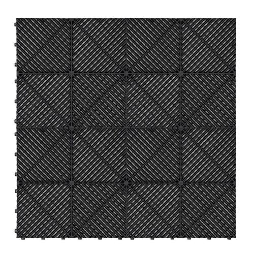 Geventileerde kliktegels zwart 3,2m x 6m voor garage en, Doe-het-zelf en Verbouw, Ventilatie en Afzuiging, Verzenden