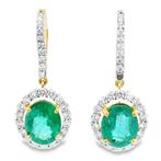 Oorbellen - 18 karaat Geel goud, Rhodium geplateerd -, Nieuw