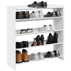 vidaXL Schoenenrek 80x25x81 cm bewerkt hout wit, Huis en Inrichting, Kasten | Schoenenrekken, Verzenden, Nieuw