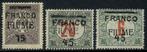 Fiume 1919 - Opdruk FRANCO, complete set van 3 intacte, Postzegels en Munten, Postzegels | Europa | Italië, Gestempeld
