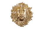 Wanddecoratie WILDLIFE LION 35cm goud - 43954, Ophalen of Verzenden, Nieuw