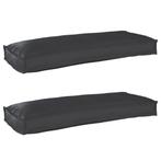 vidaXL Pallet Kussen Set 2 pcs Zwart 100 x 40 x 8 cm Oxford, Verzenden, Nieuw, Zwart