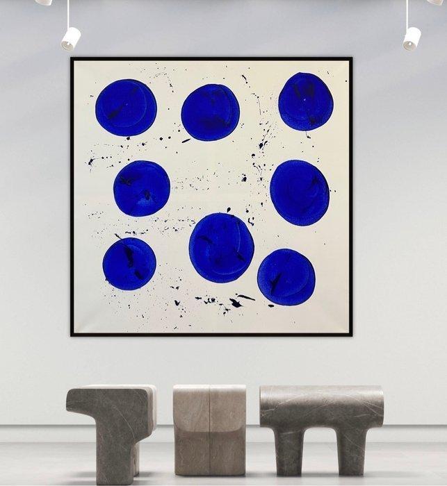 Stefanie Raus - Blue Bubbles I 921 XXL, Antiek en Kunst, Kunst | Schilderijen | Modern