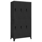 vidaXL Lockerkast 90x45x180 cm staal antracietkleurig, Huis en Inrichting, Kasten | Lockerkasten, Verzenden, Nieuw