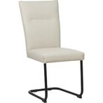 Leren eetkamerstoel Retro - Toledo Misty (crème) -, Huis en Inrichting, Ophalen of Verzenden, Nieuw, Leer, Modern