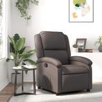 vidaXL Fauteuil verstelbaar echt leer donkerbruin, Huis en Inrichting, Fauteuils, Verzenden, Nieuw