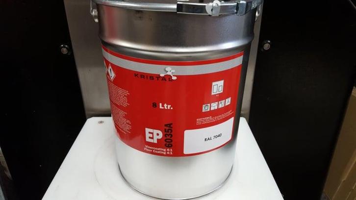 Epoxy Vloercoating  2K - 10 ltr  - RAL 7040, Doe-het-zelf en Verbouw, Verf, Beits en Lak, Nieuw, Verzenden