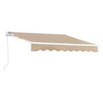 Knikarmzonnescherm handbediend 350x250 cm beige, Tuin en Terras, Zonneschermen, Verzenden, Nieuw