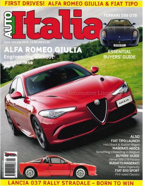 2016 AUTO ITALIA MAGAZINE 245 ENGELS, Boeken, Auto's | Folders en Tijdschriften