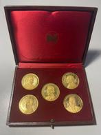 Spanje, Catalonië. Colección 5 Medallas conmemorativas de, Postzegels en Munten
