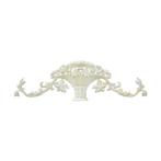 Gietijzeren wandornament - vaas met bloemen - rustiek wit, Huis en Inrichting, Woonaccessoires | Wanddecoraties, Ophalen of Verzenden