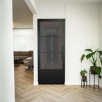 Stalen Binnendeur - 3 Vlaks met kickplate - Rook glas, Minder dan 80 cm, Binnendeur, Nieuw, Metaal