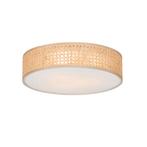 Oosterse plafondlamp rotan 40 cm 3-lichts - Tromma, Huis en Inrichting, Lampen | Plafondlampen, Nieuw, Overige materialen, Oosters