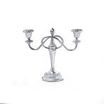 Pair of Antique Silver-Plated Two-Branch Candelabras -, Antiek en Kunst