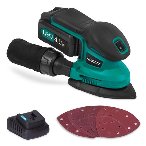 Accu multischuurmachine 20V – 4.0Ah | Incl. accu en, Doe-het-zelf en Verbouw, Gereedschap | Schuurmachines, Nieuw, Verzenden