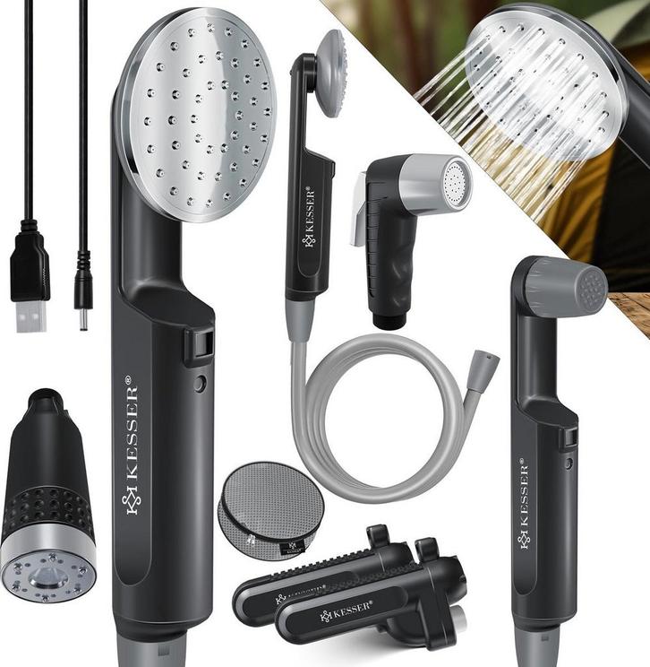 KESSER® Campingdouche - Tuindouche - Mobiele douche - Zwart, Tuin en Terras, Tuinmeubel-accessoires, Nieuw, Verzenden