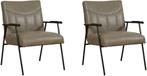 Leren fauteuils - Echt leer, Industrieel, Comfortabel en ki, Huis en Inrichting, Fauteuils, Nieuw, Ophalen of Verzenden, Industrieel
