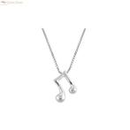 Zilveren dubbele achtste muzieknoot collier, Sieraden, Tassen en Uiterlijk, Verzenden, Nieuw, Zilver