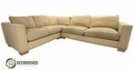 Refurbished 6-zits hoekbank beige 6 mnd garantie!, Huis en Inrichting, Banken | Bankstellen, Gebruikt, Hoekbank, 300 cm of meer