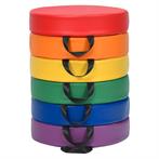 LIVSK Set van 6 Meerkleurige Schuimrubberen Vloerkussens - W, Verzenden, Nieuw