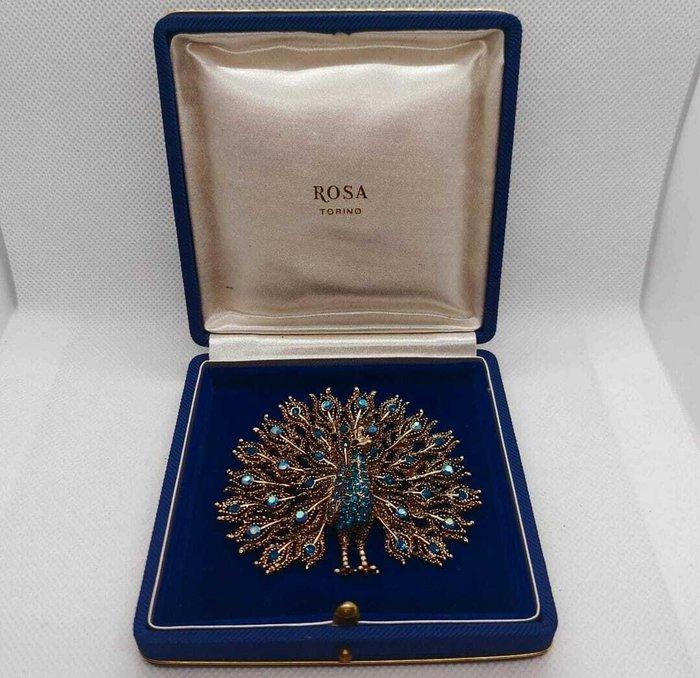 Zonder minimumprijs - Broche Argento 925. - Pavone., Sieraden, Tassen en Uiterlijk, Antieke sieraden