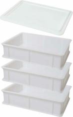 Combideal 3x Pizza deegkrat 40x30x10 cm inclusief 1 Dekse..., Verzenden, Nieuw