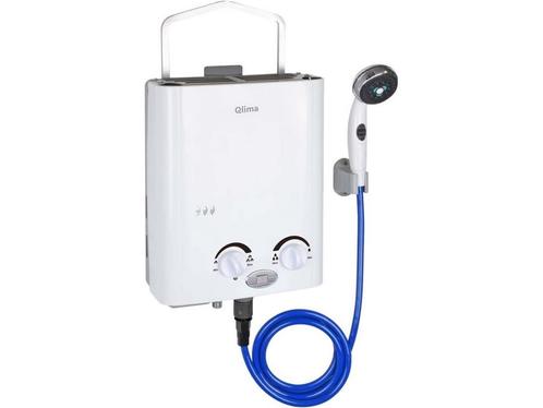 Qlima PGWH 1010 - Mobiele Gasgeiser - Direct Warm Water -, Doe-het-zelf en Verbouw, Verwarming en Radiatoren, Zo goed als nieuw