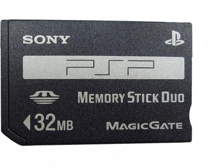 Sony Memory Stick Pro Duo 32MB MagicGate (PSP Accessoires), Spelcomputers en Games, Spelcomputers | Sony PSP, Zo goed als nieuw