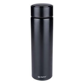Thermosfles | Alpina | 480 ml (Digitaal, Zwart, RVS), Caravans en Kamperen, Kampeeraccessoires, Nieuw, Verzenden