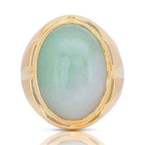 Ring - 18 karaat Geel goud -  18.45ct. tw. Jade, Sieraden, Tassen en Uiterlijk, Antieke sieraden