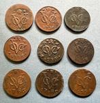 Nederlands-Indië. 1734-1790: negen VOC duiten Holland,, Postzegels en Munten, Munten | Nederland