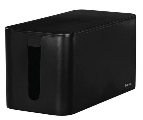 Hama Opbergbox Stekkerdoos Mini Zwart, Doe-het-zelf en Verbouw, Elektra en Kabels, Zo goed als nieuw, Ophalen of Verzenden