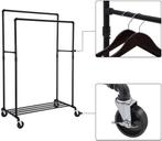 Zwaar uitgevoerd kledingrek dubbel kledingstang - breedte, Verzenden, Nieuw