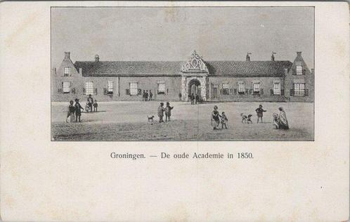 GRONINGEN - De Oude Academie in 1850, Verzamelen, Ansichtkaarten | Nederland, Verzenden