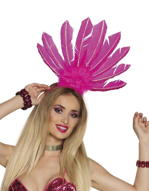 Tiara Samba Neon Roze, Kleding | Dames, Carnavalskleding en Feestkleding, Nieuw, Ophalen of Verzenden