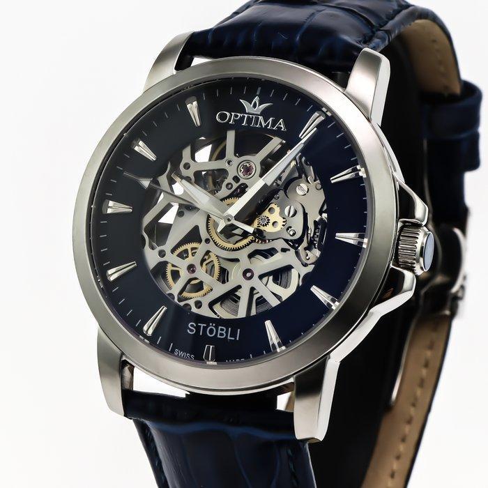 Optima - Stöbli Skeleton Swiss automatic - OSA483SK-SL-9 -, Sieraden, Tassen en Uiterlijk, Horloges | Heren