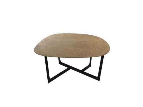 Veiling - Salontafel medium organisch aluminium brass anti, Huis en Inrichting, Tafels | Salontafels, Nieuw