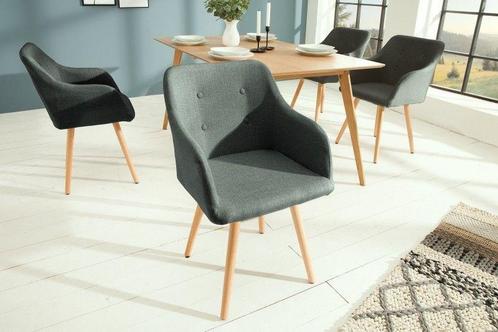 Retro design stoel SCANDINAVIA MEESTERSTUK grijs met, Huis en Inrichting, Stoelen, Ophalen of Verzenden